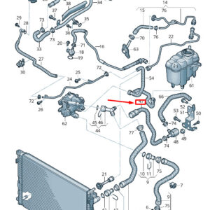 AUDI A4 Avant B9 Coolant Hose With Quick Release Coupling 8W0122073F ORIGINAL