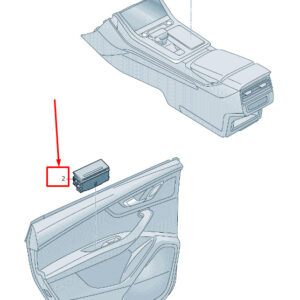 AUDI Q7 4M Rear Left Door Ashtray 4G88574051IO 4G8857405 1IO ORIGINAL