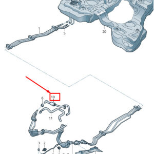AUDI A6 C8 Engine Breather Line 4K0201991AK ORIGINAL