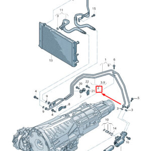 AUDI Q5 8R Gearbox Oil Pressure Line 8R0317818BD ORIGINAL