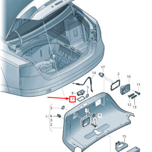 AUDI A8 4H Rear Lid Lock Actuator Retaining Frame 4H08675594PK ORIGINAL
