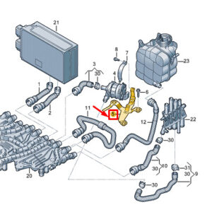 AUDI E-TRON GT Engine Coolant Pump Bracket 9J1965551 ORIGINAL
