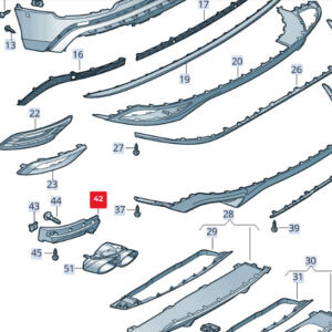 AUDI Q8 4MN Rear Right Bumper Bracket 4M8807348 ORIGINAL