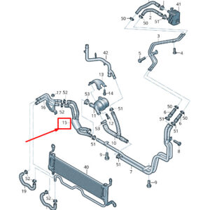 AUDI Q7 4L Engine Coolant Hose 4L0121086 ORIGINAL
