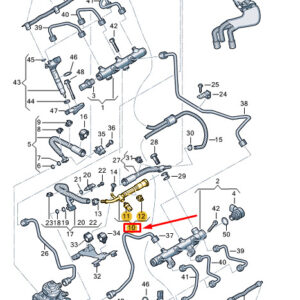 AUDI A8 D5 Fuel Feed Line 059130299CB ORIGINAL