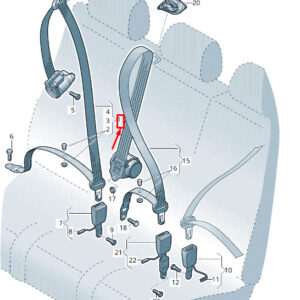 AUDI Q7 4M Rear Right Seatbelt 4M0857806FV04 4M0857806F V04 ORIGINAL