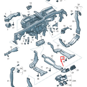 AUDI Q5 8R Right Instrument Panel Air Duct 8R0819802A ORIGINAL