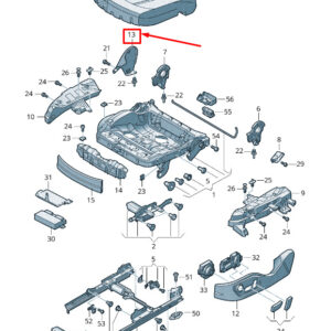 AUDI A8 4H Front Right Inner Seat Frame Trim 4H0881794BDT4 ORIGINAL