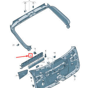 AUDI A6 4A C8 Liftgate Warning Triangle Cover 4K98679264PK ORIGINAL