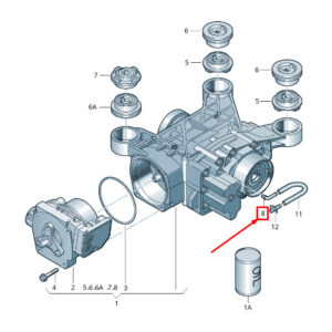 AUDI Q3 8U Differential Vent Hose Elbow Fitting 02W525118 ORIGINAL
