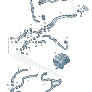 AUDI Q7 4M Engine Coolant Hose 4M8819350 ORIGINAL