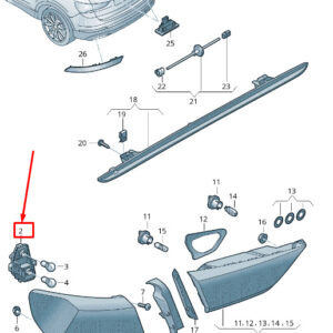 AUDI Q3 F3 Rear Right Tail Light Bulb Carrier 83A945258 ORIGINAL