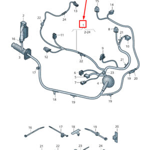 AUDI Q8 4MN Rear Door Wiring Set 4M8971687JN ORIGINAL