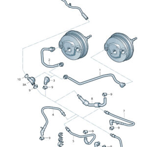 AUDI A5 Sportback 8T Brake Booster Vacuum Pipe 8K0611931BQ ORIGINAL