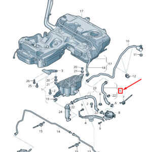 AUDI A7 Sportback 4G Engine Breather Line 4G0201997AC ORIGINAL