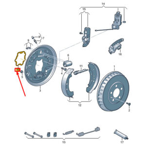 AUDI Q4 E-Tron Left Brake Back Plate Seal 1EA609791A ORIGINAL