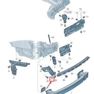 AUDI A6 4A C8 Rear Left Bumper Guide Profile 4K9807393 ORIGINAL