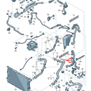 AUDI A4 Allroad B8 Engine Coolant Hose 8K0121030K ORIGINAL