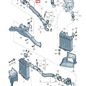 AUDI Q7 4M Left Upper Intercooler Pressure Hose 4M0145979D ORIGINAL