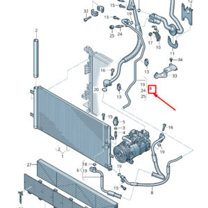 AUDI A6 Allroad 4G A/C Refrigerant Pipe 4G0260710AJ ORIGINAL
