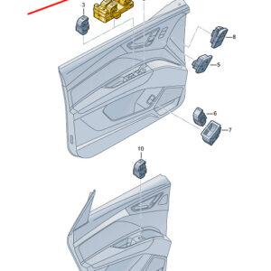 AUDI Q4 E-TRON Front Left Door Window Switch LHD 83A959851BNV6 ORIGINAL