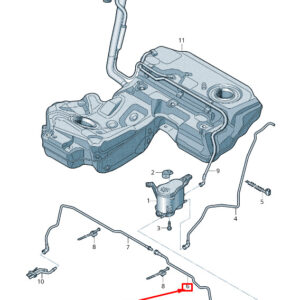 AUDI A6 Allroad 4G Charcoal Container Breather Line 4G0201991AJ ORIGINAL