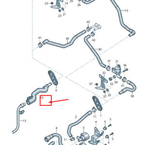 AUDI Q5 FY Engine HVAC Heater Coolant Hose 80A819334C ORIGINAL