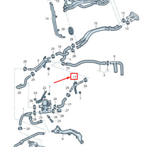 AUDI Q7 4M Engine Coolant Pipe 4M0819377M ORIGINAL