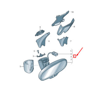 AUDI Q7 4M Interior Rear View Mirror 4M0857511 Y22 4M0857511Y22 ORIGINAL