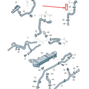 AUDI TT 8J Engine Coolant Hose 3AA122073A ORIGINAL