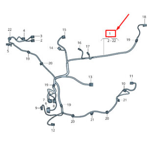 AUDI A8 4N Rear Door Trim Panel Wiring Harness 4N6971693 ORIGINAL
