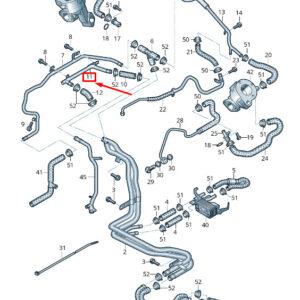AUDI Q7 4L Engine Coolant Pipe 4L0121397B ORIGINAL