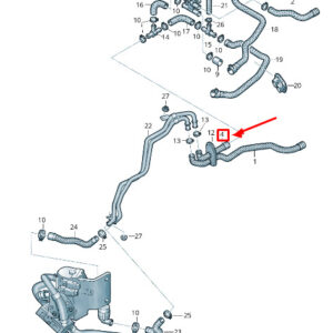 AUDI A4 Avant B8 Engine Coolant Hose 8K1265355A ORIGINAL