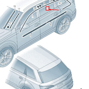 AUDI Q7 4M Rear Left Door Cover Trim 4M0853907DT94 4M0853907D T94 ORIGINAL