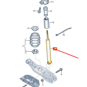 AUDI Q4 E-Tron Rear Gas Shock Absorber 1EA513049AC ORIGINAL