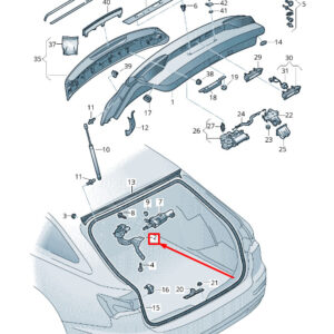 AUDI A6 C8 Rear Right Side Bootlid Hinge 4K9827300A ORIGINAL