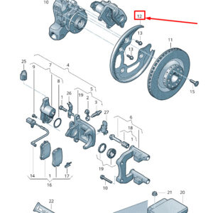 AUDI A8 4H Rear Left Brake Disc Splash Shield 4H0615611C ORIGINAL