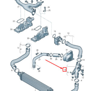 AUDI A5 Sportback 8T Left Intercooler Pressure Pipe 8K0145673R ORIGINAL
