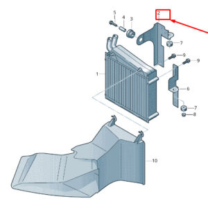 AUDI TT 8J Right Additional Coolant Radiator Bracket 8J0121264F ORIGINAL