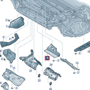 AUDI RSQ8 4MN Rear Right Heat Protection 4M0825692D ORIGINAL