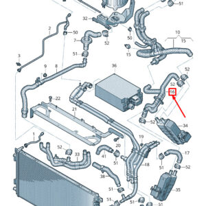AUDI E-TRON GEN Engine Coolant Hose 4KL819552 ORIGINAL