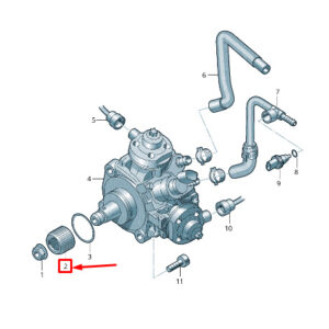 AUDI A4 Avant B8 High Pressure Pump Flange 059130141N ORIGINAL