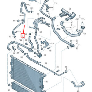 AUDI Q3 8U Engine Coolant Hose 5N0122051BL ORIGINAL
