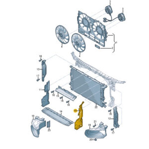 AUDI RS7 4G8 Left Radiator Air Duct 4G8121283BE ORIGINAL