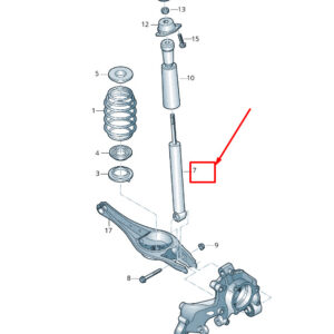 AUDI TT FV Rear Coil Spring 8S7513029F ORIGINAL