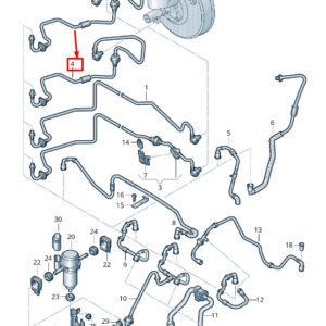 AUDI Q7 4L Vacuum Pipe With Non-Return Valve RHD 4L2611931B ORIGINAL