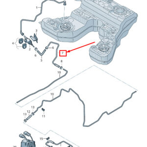 AUDI A8 4N Fuel Line 4N0261493A ORIGINAL