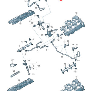 AUDI Q7 4M Fuel Feed Line 06M133986S ORIGINAL
