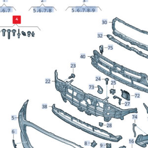 AUDI E-TRON Sportback Bumper Fixing Part Set 4KE098623 ORIGINAL