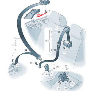 AUDI Q3 8U Rear Right Seat Belt Guide 8U0857792B74PK 8U0857792B 4PK ORIGINAL